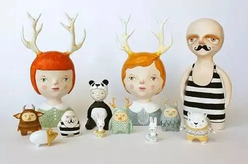 甜蜜动物预言-Flor Panichelli的手工粘土萌物