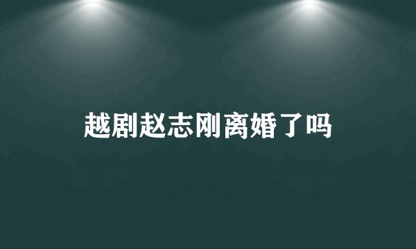 越剧赵志刚离婚了吗