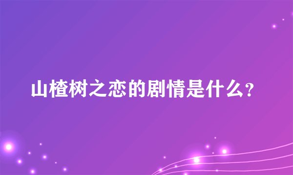 山楂树之恋的剧情是什么？
