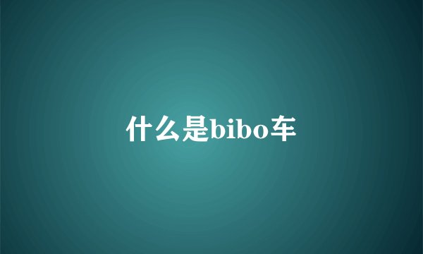 什么是bibo车