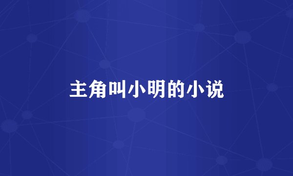 主角叫小明的小说