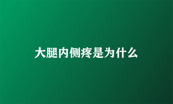 大腿内侧疼是为什么