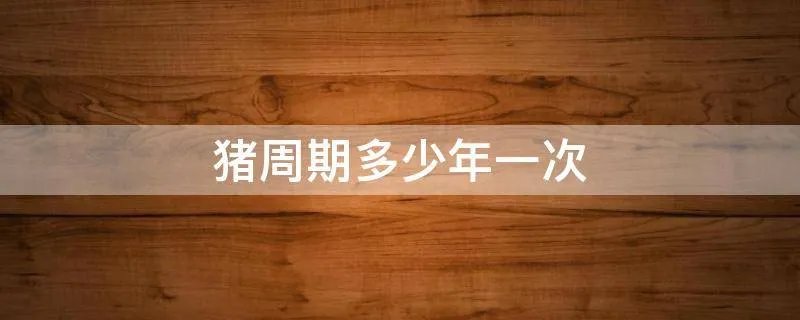 猪周期多少年一次