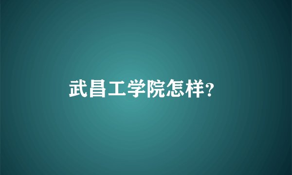 武昌工学院怎样？