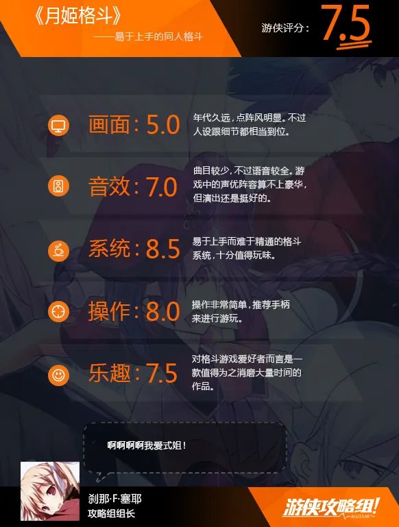 《月姬格斗》图文评测：迅猛的快节奏格斗!