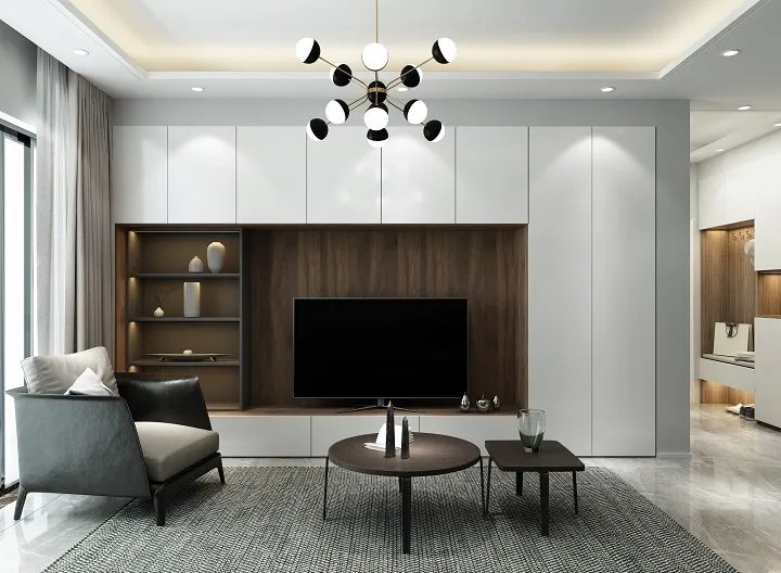 一眼看上的客厅定制电视柜