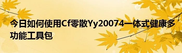今日如何使用Cf零散Yy20074一体式健康多功能工具包