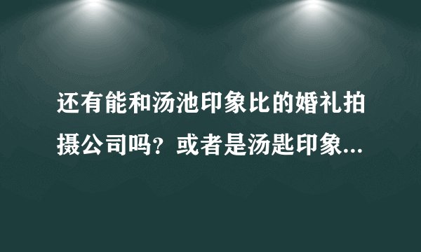 还有能和汤池印象比的婚礼拍摄公司吗？或者是汤匙印象 难道没有竞争对手吗？