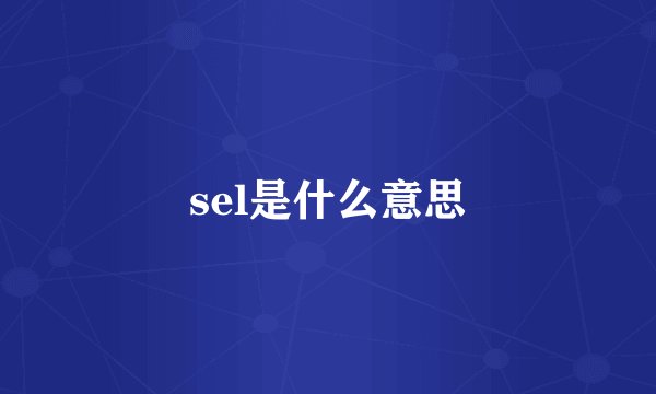 sel是什么意思