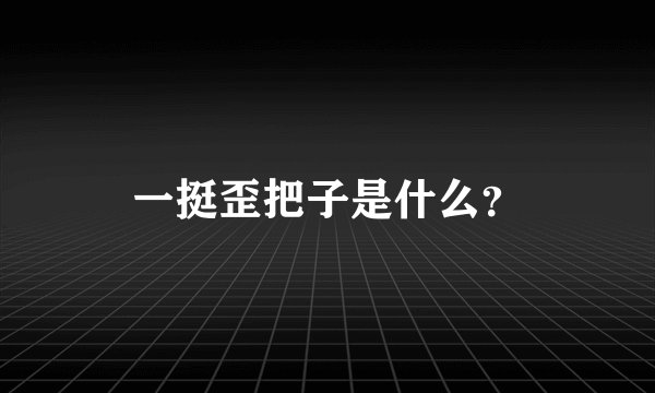 一挺歪把子是什么？