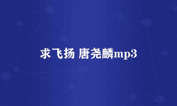 求飞扬 唐尧麟mp3