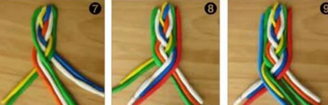 五股麻花辫编法图解