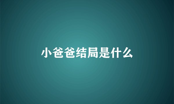 小爸爸结局是什么
