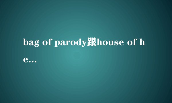 bag of parody跟house of hello是什么关系？两个公司都在卖恶搞爱马仕吗？