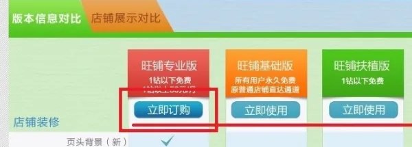 淘宝旺铺专业版多少钱