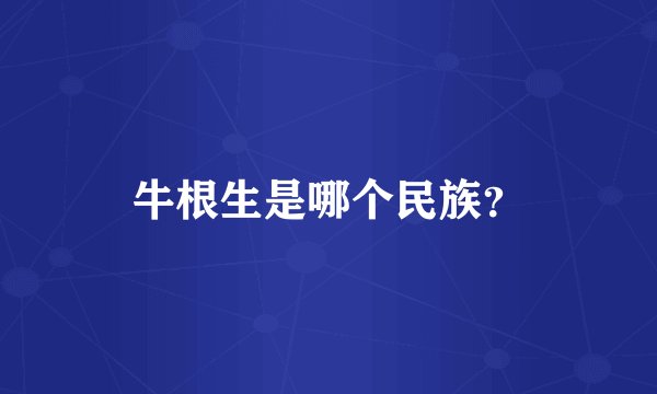 牛根生是哪个民族？