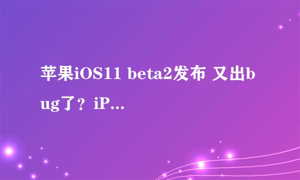 苹果iOS11 beta2发布 又出bug了？iPhone6s/7无法降级