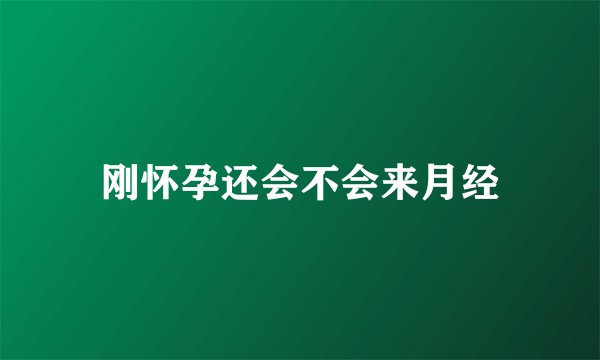刚怀孕还会不会来月经