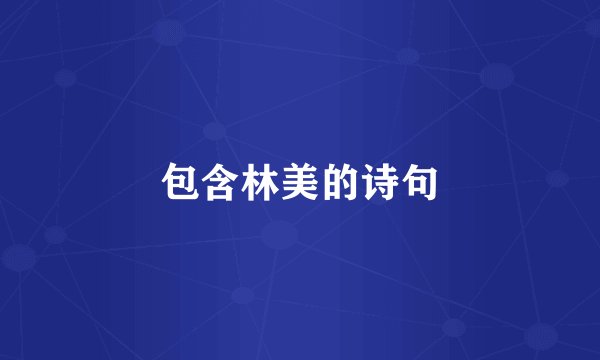 包含林美的诗句