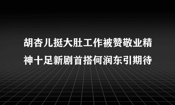 胡杏儿挺大肚工作被赞敬业精神十足新剧首搭何润东引期待