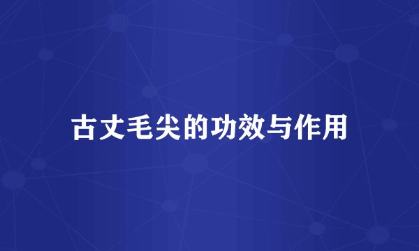 古丈毛尖的功效与作用