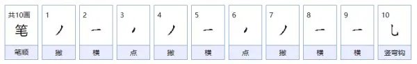 笔字怎么组词?