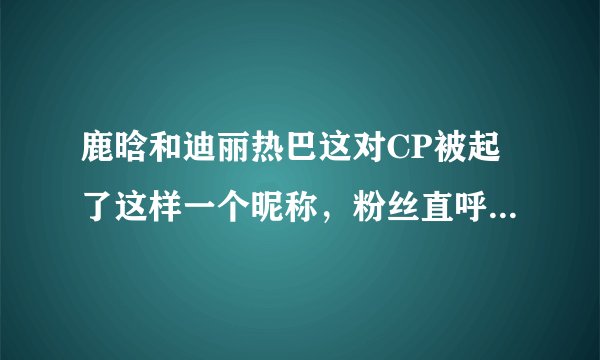 鹿晗和迪丽热巴这对CP被起了这样一个昵称，粉丝直呼在一起！