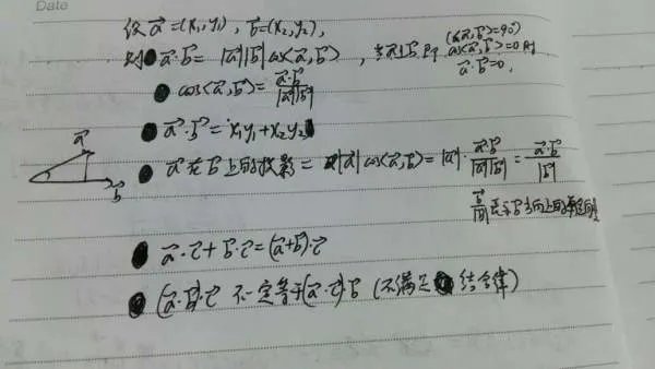 向量的数量积的公式有哪些?全部