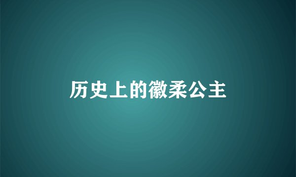 历史上的徽柔公主