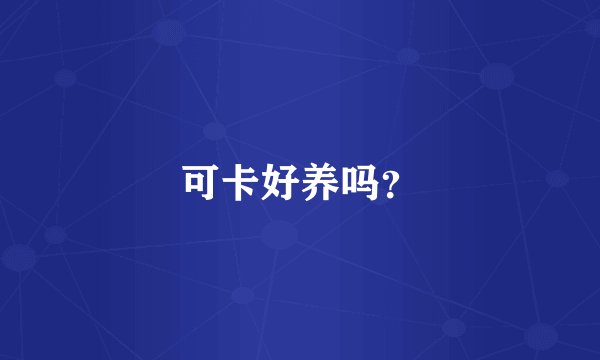 可卡好养吗?