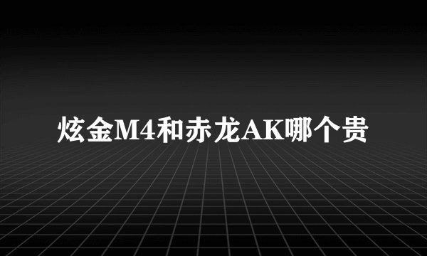 炫金M4和赤龙AK哪个贵