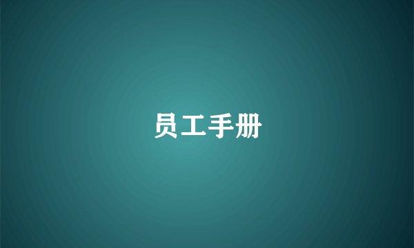 员工手册