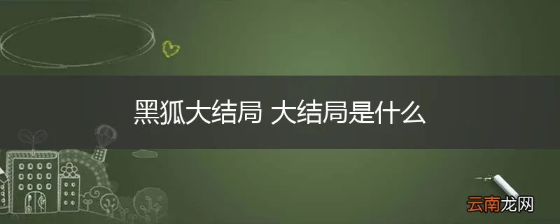 黑狐大结局 大结局是什么