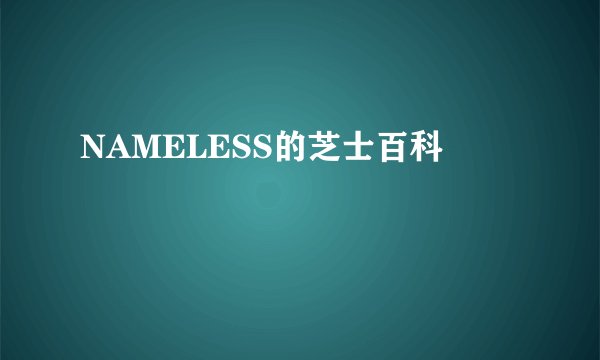 NAMELESS的芝士百科