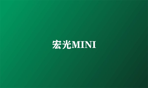 宏光MINI
