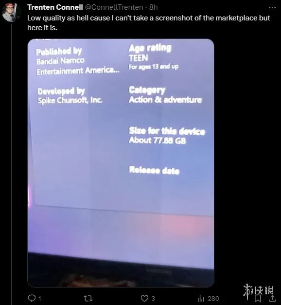万代南梦宫《龙珠Z：电光火石0》Xbox安装容量泄露