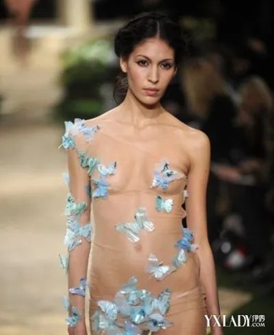 薄纱全透明装时装秀高定秀凸点透视抢尽眼球