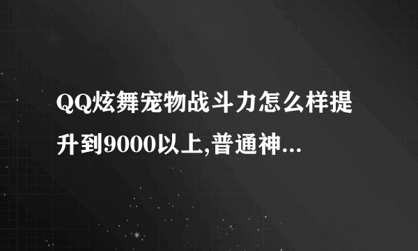 QQ炫舞宠物战斗力怎么样提升到9000以上,普通神宠满级加满星战斗力是多少?