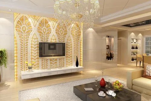 带隐形门的电视背景墙效果图设计方案
