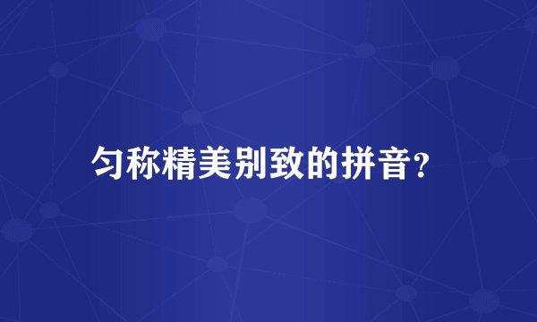 匀称精美别致的拼音？