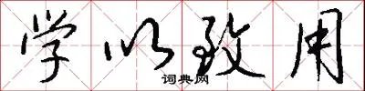 学以致用