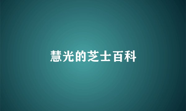 慧光的芝士百科