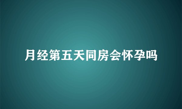 月经第五天同房会怀孕吗