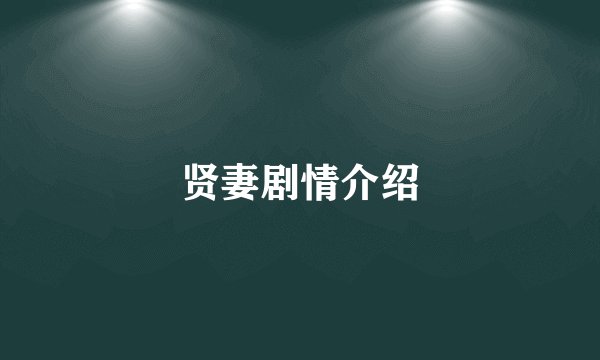 贤妻剧情介绍