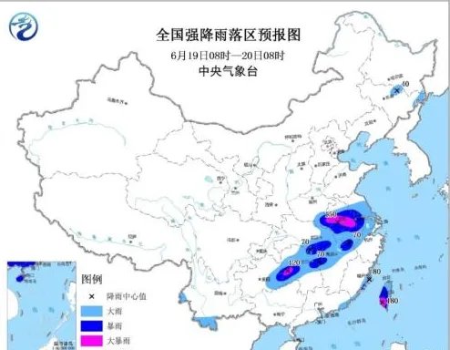 暴雨黄色预警发布波及哪些地区？